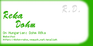 reka dohm business card